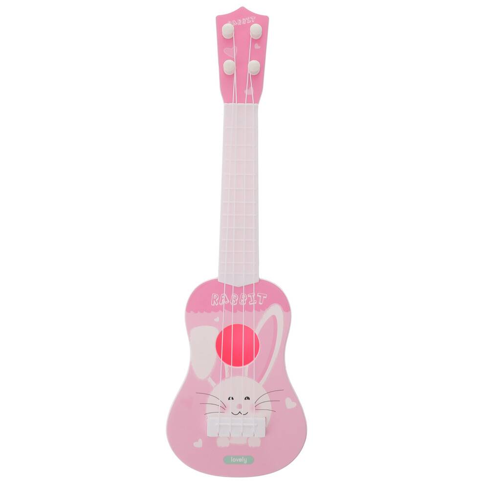 1 Styck Gitar Leksak Plast Animerad 4 Strängar För Barn