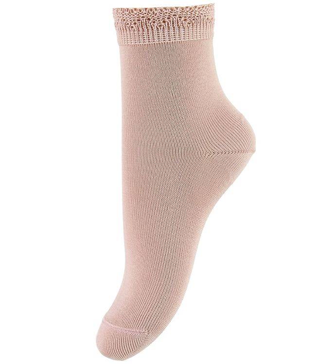 Condor Strømper m. Blondekant - Rosa - Condor - 5-6 år (110-116) - Strømper