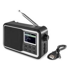 Audizio Parma Portable DAB+ Radio med batteridrift, FM-Radio och digital DAB+ Parma svart färg