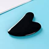 Naturlig jade Gua Sha sten bräda massage rosenkvarts guasha platta jade ansiktsmassageverktyg, svart