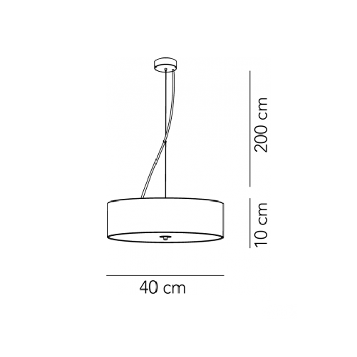 Discovolante pendel Modu Luce - 40 cm 1 x 18.7W LED 2700K 3000lm TRIAC dæmp