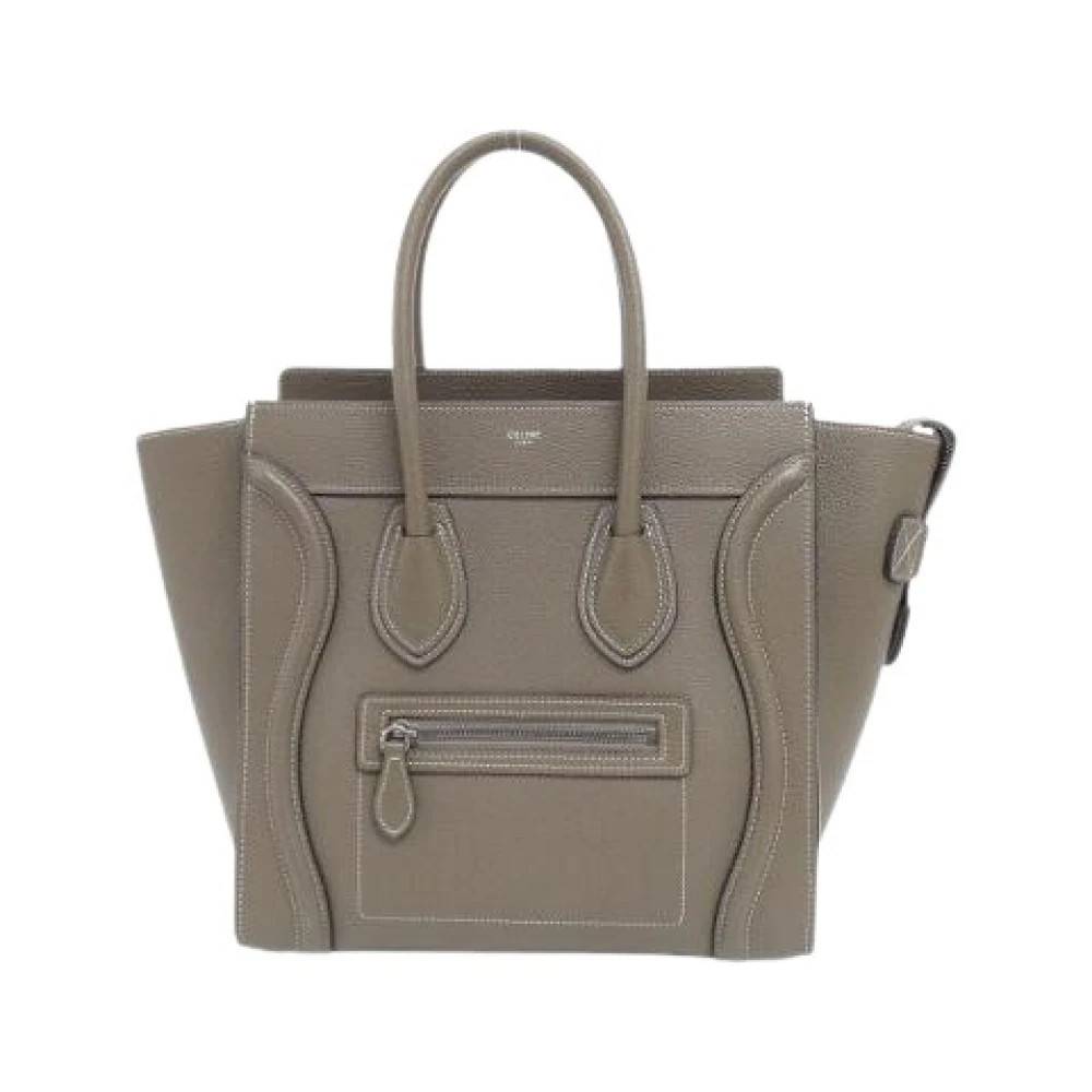 Celine Vintage Pre-owned Luggage Micro taske i kalveskind - Vintage - Dame - Grå - ONE SIZE -