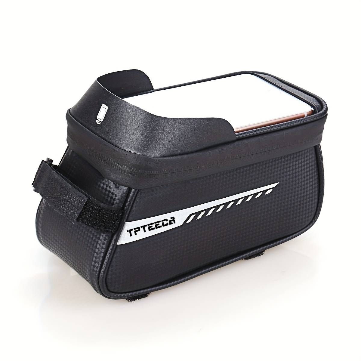 Tpteecr Bike Pannier With Tpu Touchscreen Sunshade And Rain Cover - High Quality Front Bike Rack Bag For Mountain Bikes, Bicycle Storage And Phone Holder