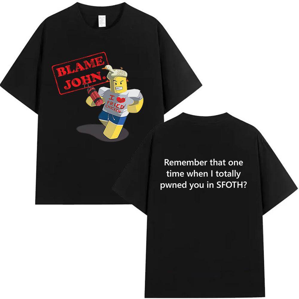 Rolig Skäll ut John Meme T-shirt Shedletsky Övergiven Tryckt T-shirt 2026 Ny Herr Dam Vardaglig Bomull Hög Kvalitet Topp T-shirt cm white