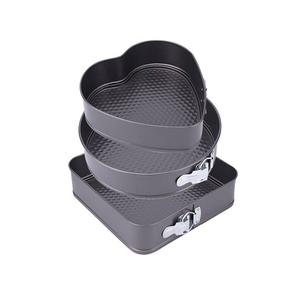 3Pcs Springform Cake Pan Non-Stick Cheese Cake Pan, Removable Bottom Leakproof Cake Pan for Baking Enthusiast