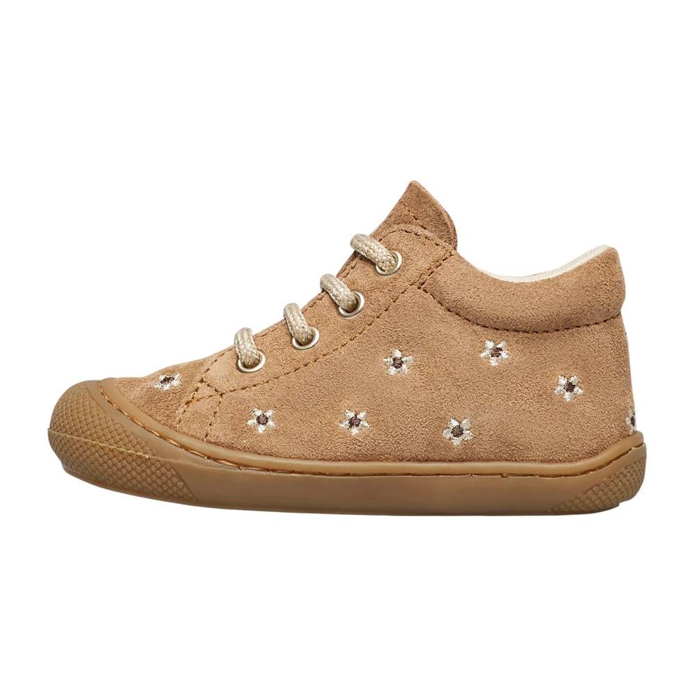 Naturino Suede first-steps shoes Cocoon Embr.daisies - Kids - Dame - Brun - 18 EU - Suede