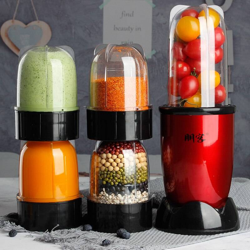 Multifunktionell elektrisk juicer mini bärbar automatisk mixer barnmat milkshake mixer köttkvarn fruktjuice maskin