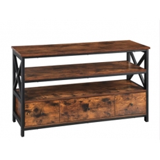 TV-bänk med hyllor och skåp - 110 x 40 x 63 cm - Industriell stil
