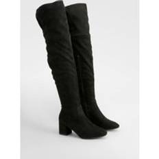 Overknee Stövlar Med Blockklack, Black - 39