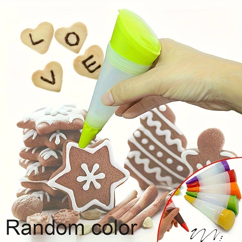 Complete Cake Decorating Kit - Random Color Silicone Piping Gun & Tips Set For Diy Baking And Desserts