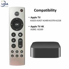 Universal ersättningsfjärrkontroll passar för Apple TV fjärrkontroll 4k/ Hd A2169 A1842 A1625 A1427 A1469 A1378 A1218 utan röst [DB] för Apple TV