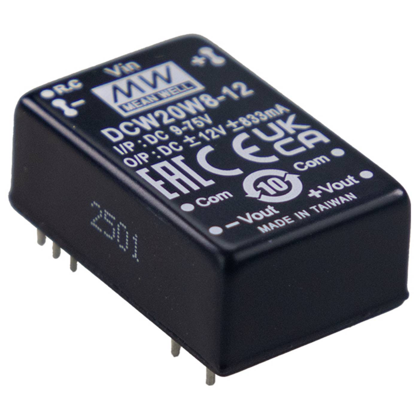 MEAN WELL DCW20W8-12 DC/DC-omvandlare 24 V -12 V -12.000 A 20 W Innehåll 1 st