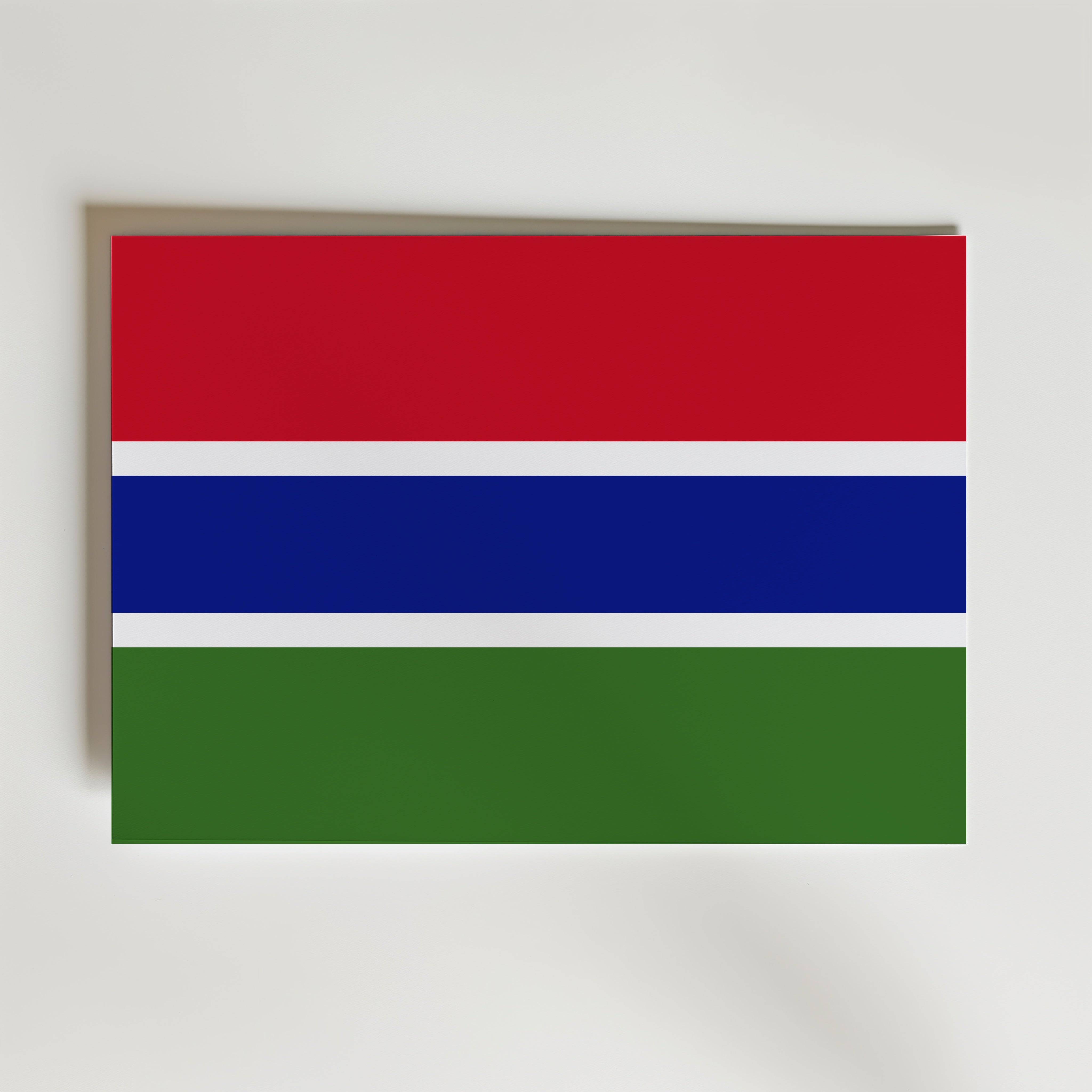 Gambia National Flag Poster - Poster 40x30 cm