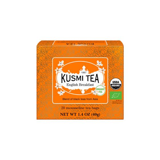 Organic black tea Kusmi Tea English Breakfast – 20 muslin tea bags