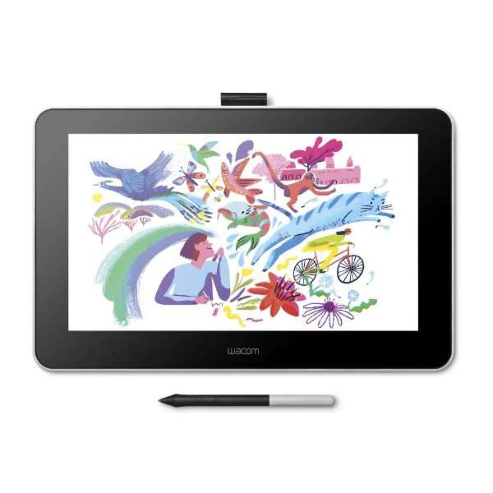 Refurbished Wacom DTC133W0D LCD Pen Wacom One White with a Warranty Tablet, 13, (13.3-inch), 180-Day vit