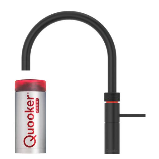 Quooker Fusion Round Combi køkkenarmatur, kogende vand, sort