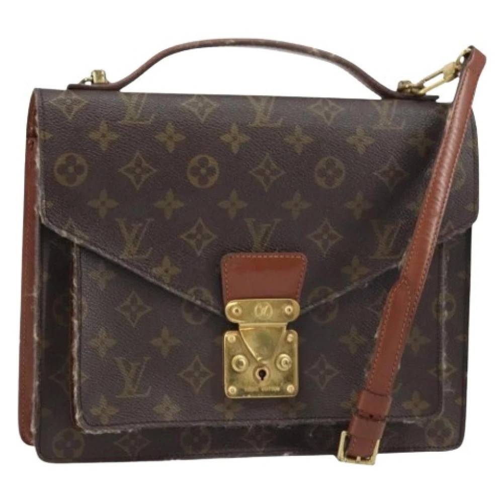 Louis Vuitton Vintage Pre-owned Canvas Håndtaske - Vintage - Dame - Brun - ONE SIZE - Tyl
