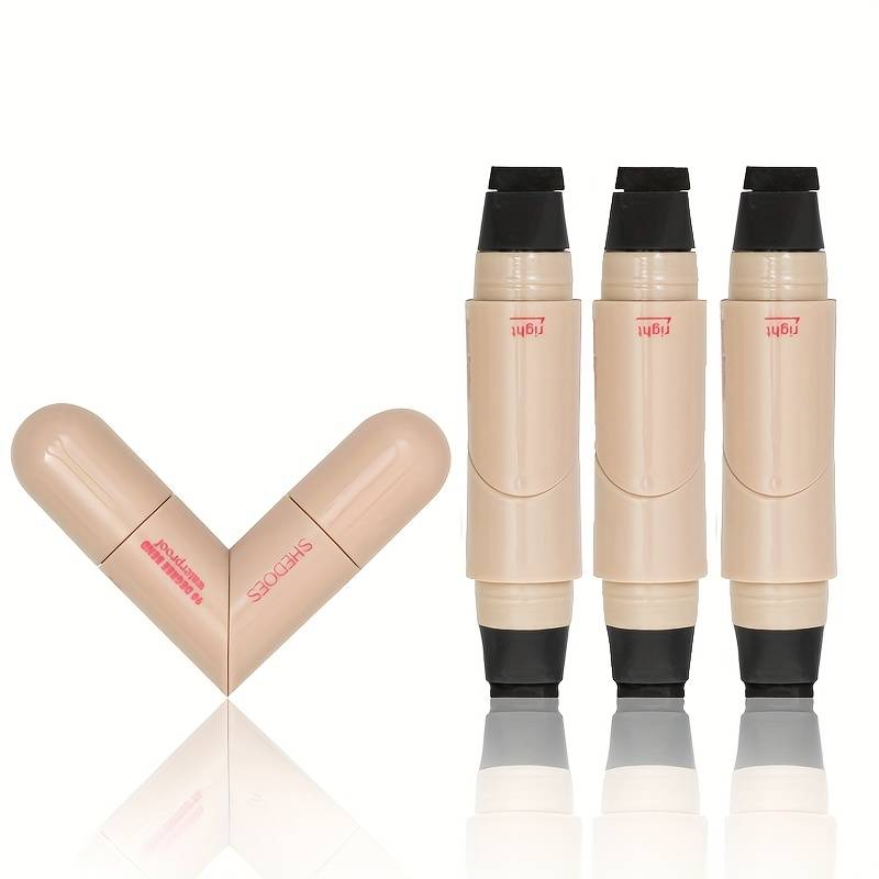 TEMU 3pcs - Double-headed Rotating Black Eyeliner , Waterproof And Sweat-proof, , Lasts 24 Hours, Easy To Eyeliner, Suitable For Beginners, A Great Gift