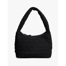 Logo Quilted Hobo Bag - BLACK - One Size