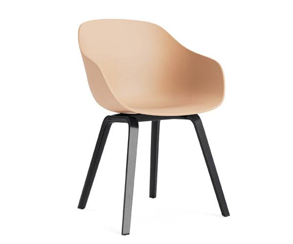 HAY About A Chair - AAC 222 - Pale Peach - Black Oak