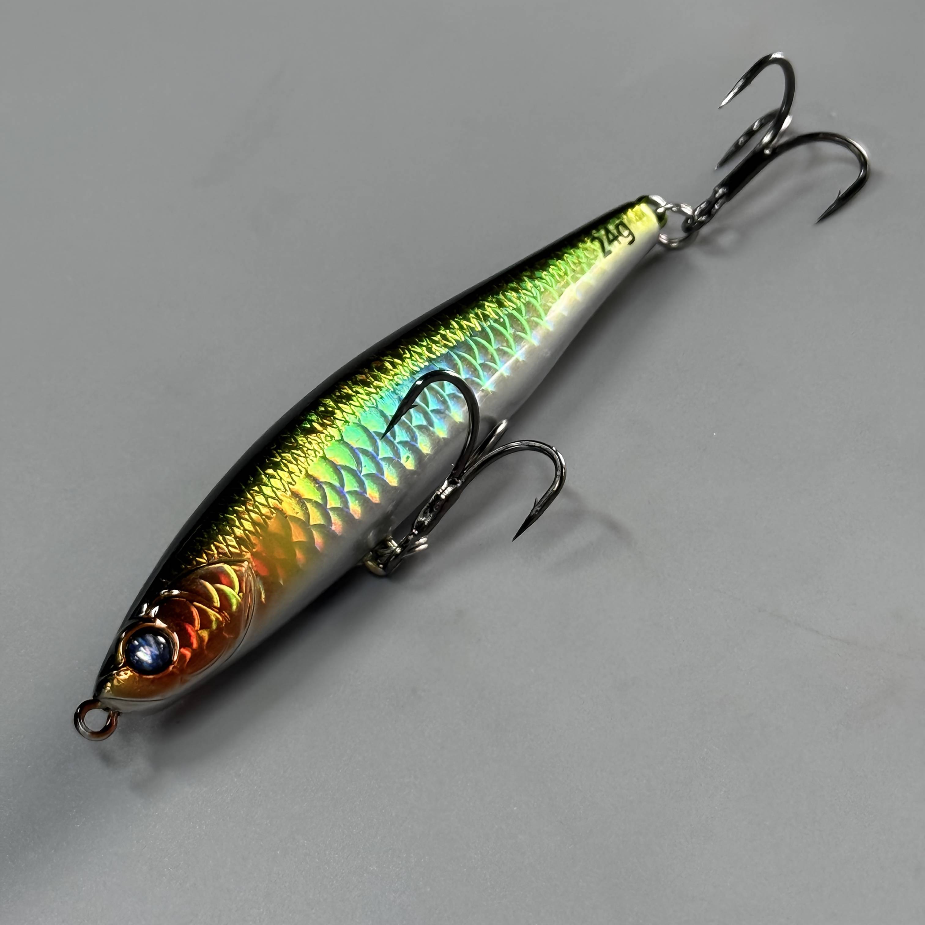 1pc Fishing Lure Fake Bait Scale Reflective 22g Long Shot Sinking Pencil