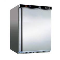 Lille fryseskab 120 liter - rustfri stål - B600 x D585 x H845 mm
