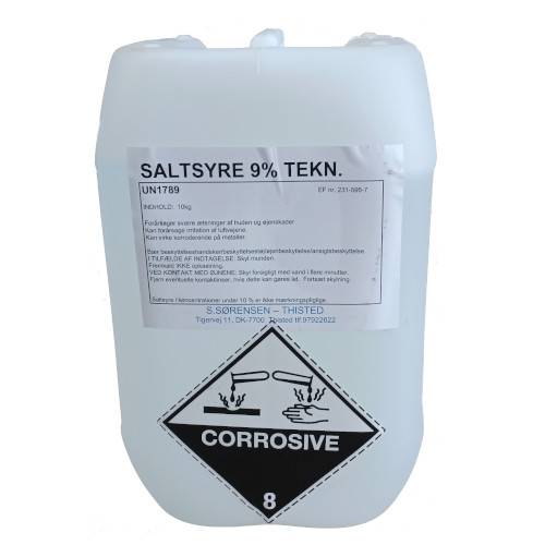 Saltsyre i dunk 9% - 10 kg