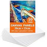Koncci 10 förpackningar Canvas för målning 20X25cm bomull Canvas paneler