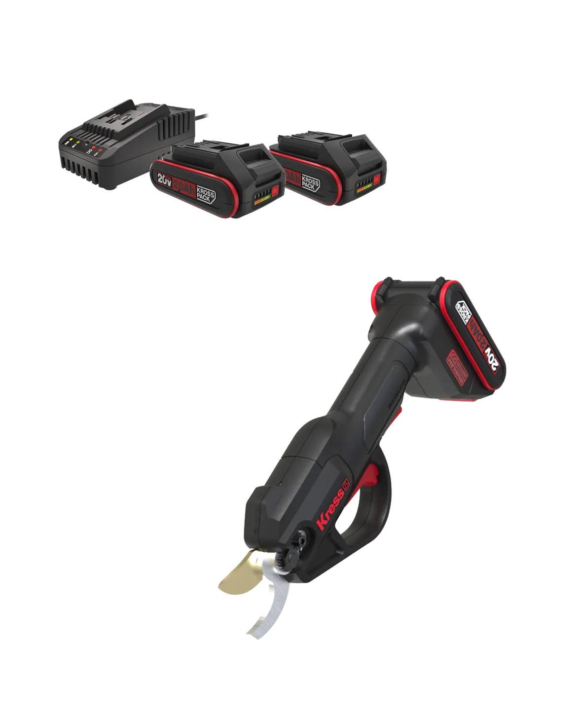 Kress KG340 Batteridriven Sekatör 20V inkl. Batteri & Laddare
