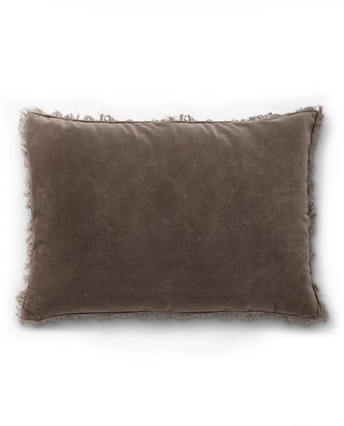 SPIRIT Kuddfodral Sammet & Linne - Ash Brown 60x40cm