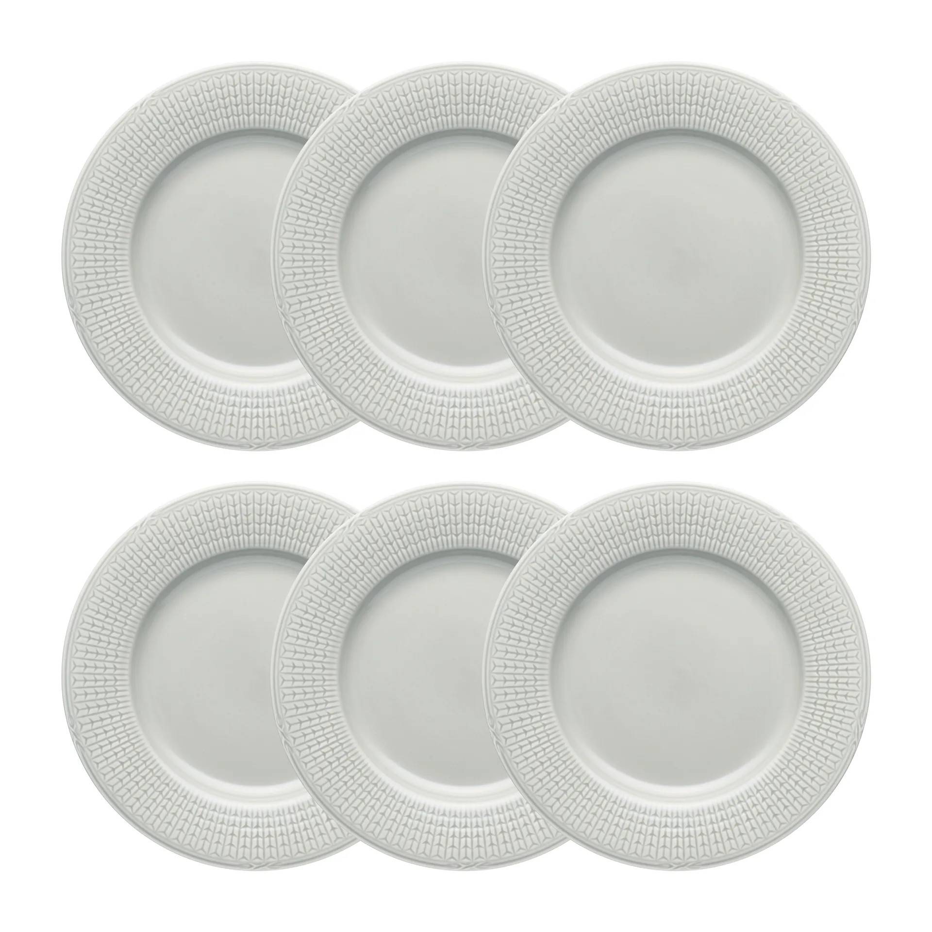 Rörstrand Swedish Grace tallrik Ø24 cm 6-pack Dimma (grå) - Grå