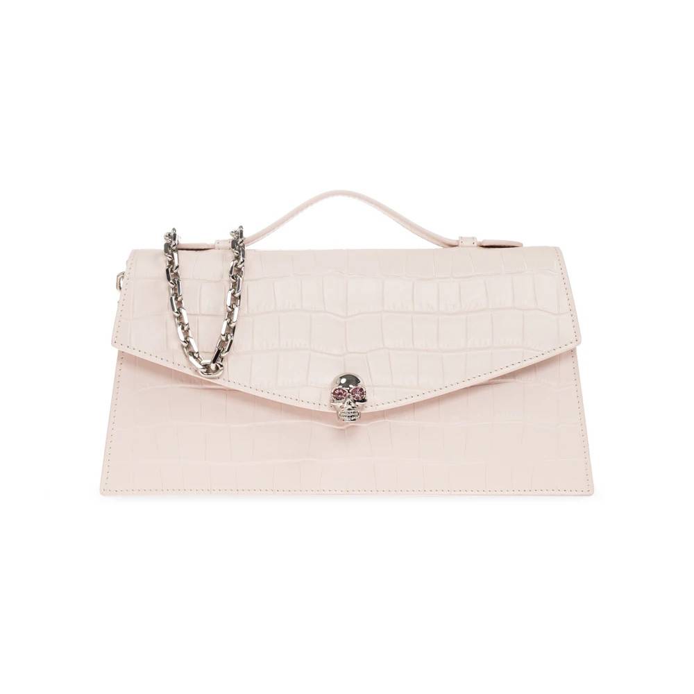 Alexander McQueen Skull Top Handle Taske - Tasker - Dame - Lyserød - ONE SIZE - Uld