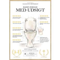 Sjov plakat til badeværelset - filmplakat med masser af toilethumor