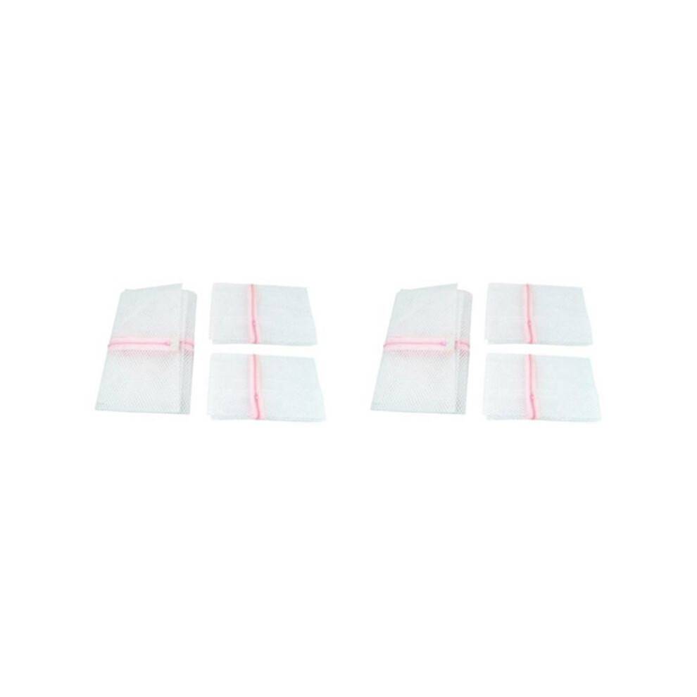 6 x Zipped Laundry Washing Mesh Bags Net Socks Underwear Wash 2 Large 4 Medium