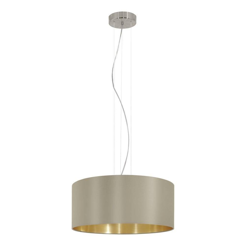 Taklampa Maserlo med 3 lampor - Matt nickel/taupe Kökslampa & pendellampa