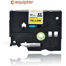 Tze 631 12mm svart på gul laminerad etiketttejp kompatibla brother p-touch etikettskrivare tze -631 tze 631 tz631 tz-631 tze tape