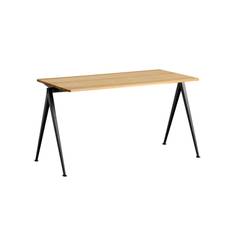 Hay - Pyramid Desk 01 140x65 Black Frame/clear - Svart
