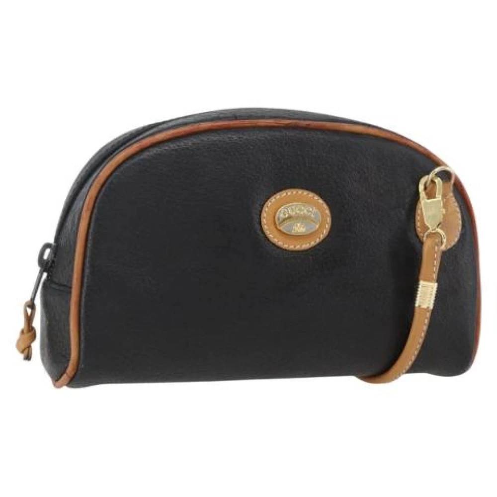 Gucci Vintage Pre-owned Vintage Læder Clutch - Vintage - Dame - Sort - ONE SIZE - Læder