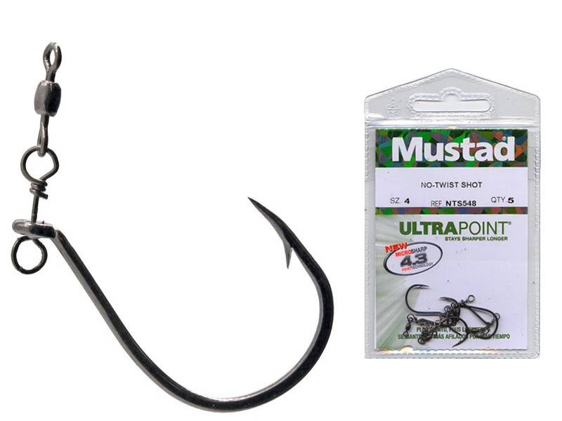 Mustad No-Twist drop shot krog