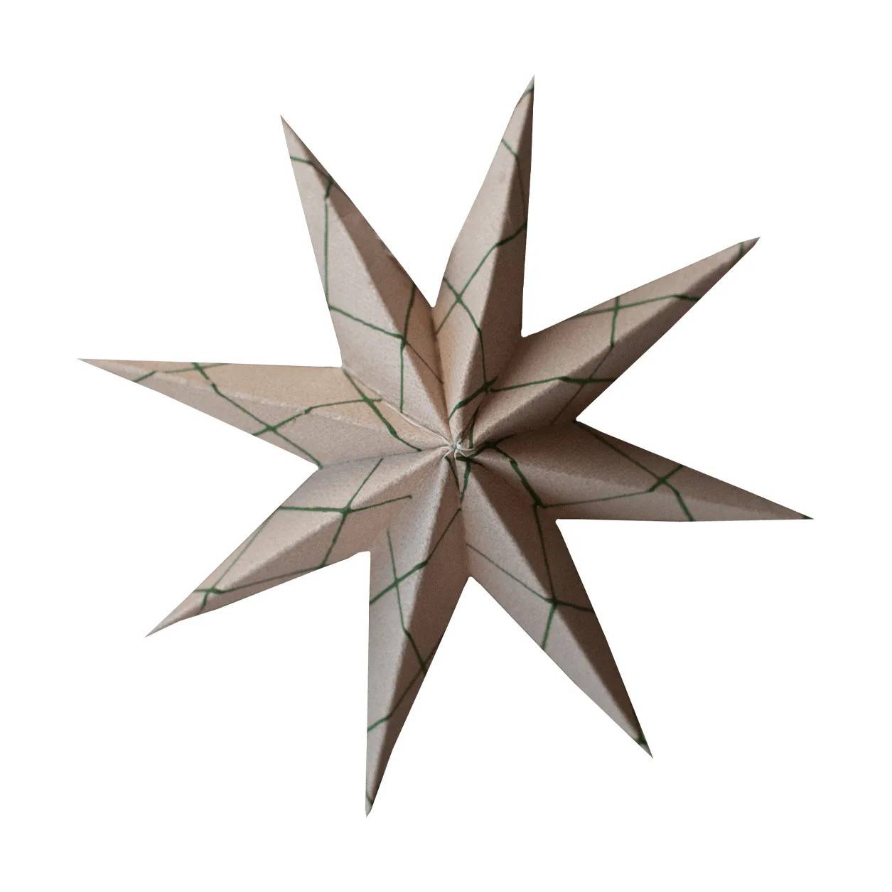 DBKD Paper winter star dekorationshänge Square sand, small, Ø9 cm