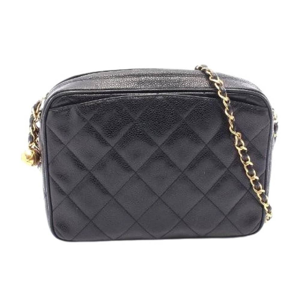 Chanel Vintage Pre-owned Matelasse Coco Ball Læder Skuldertaske - Vintage - Dame - Sort - ONE SIZE - Uld