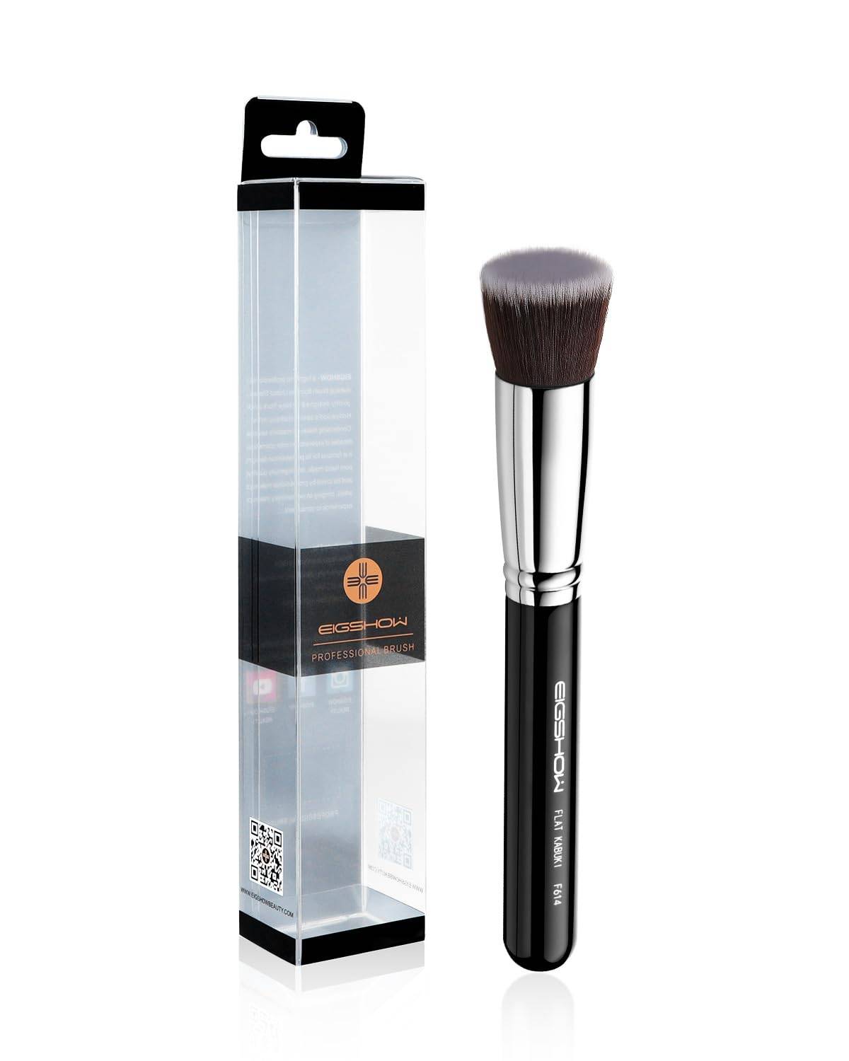 EIGSHOW Flat Foundation Brush Face Makeup Brush Flat Kabuki Foundation Brush for Liquid or Cream Makeup (F614)