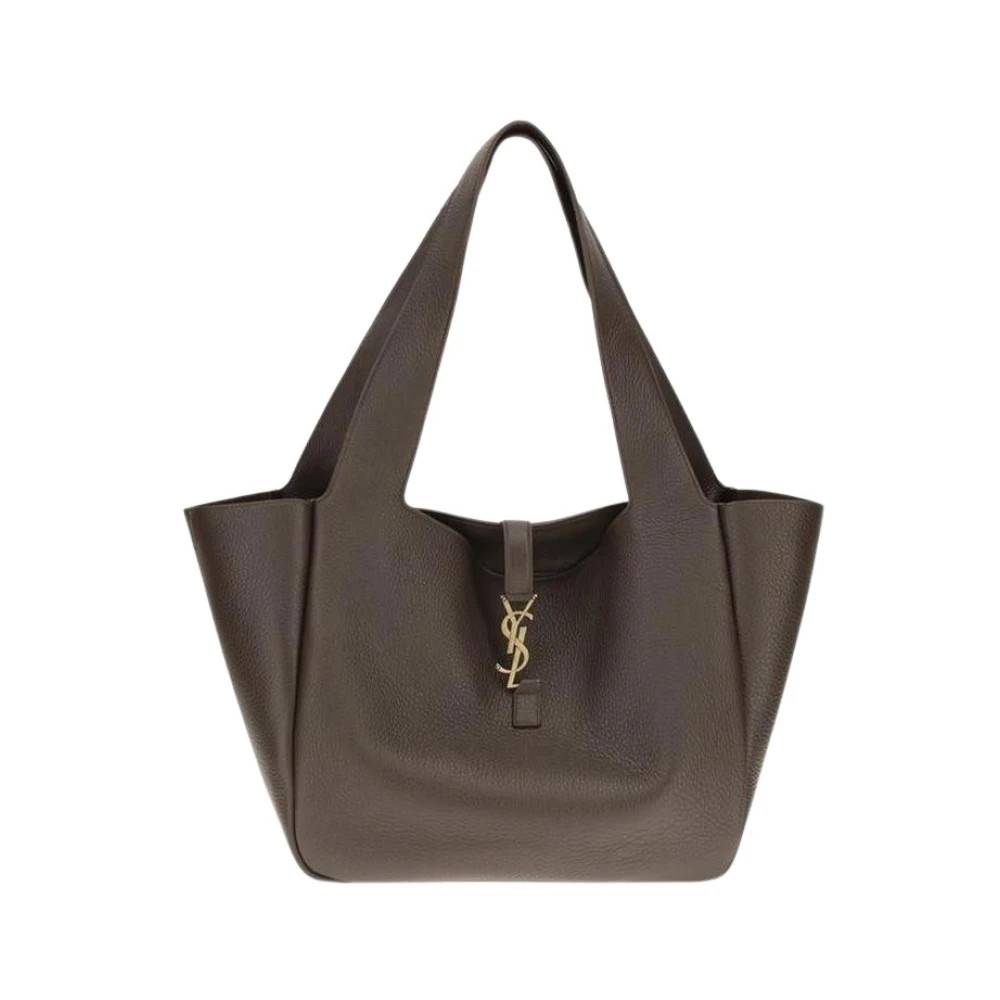 Saint Laurent Monogram Skuldertaske - Tasker - Dame - Brun - ONE SIZE - Uld