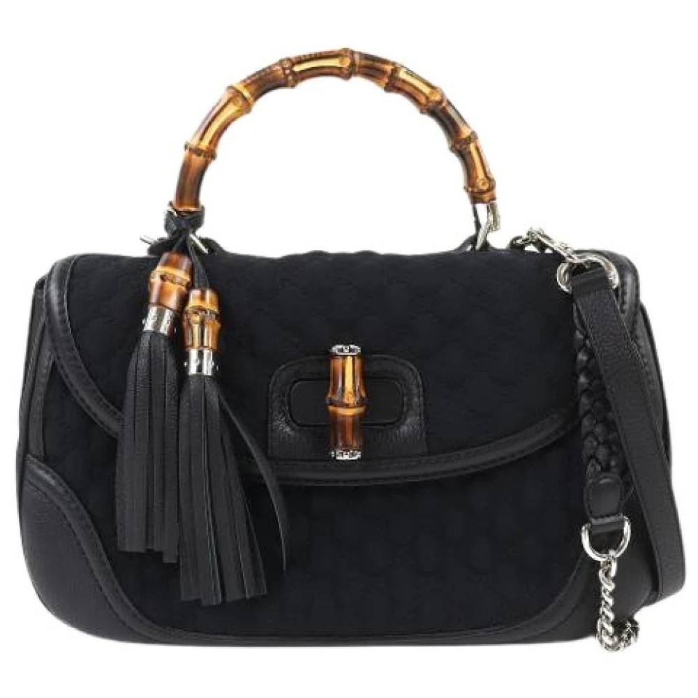 Gucci Vintage Pre-owned Vintage Skuldertaske - Vintage - Dame - Sort - ONE SIZE - Uld