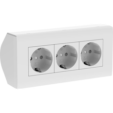 Hörnbox 3-vägs Jordad Vit Connect 2 Home Gelia