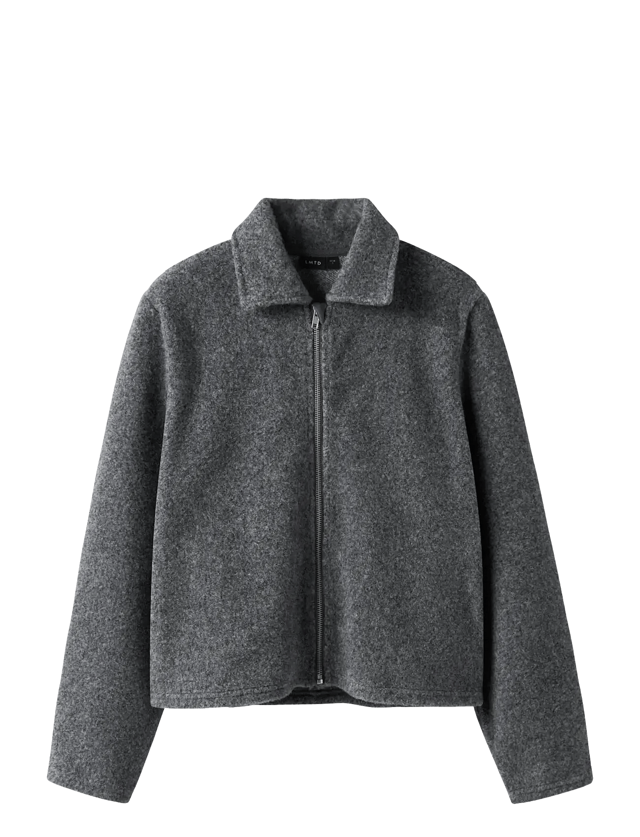 LMTD Nlfbaria Ls Short Zip Jacket | Grey | 134-140