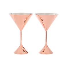 Tom Dixon - Plum martiniset med två glas - unisex - koppar/rostfritt stål - one size - Guldfärgad