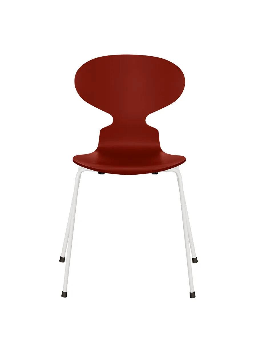 3101 Myren Stol lakeret af Arne Jacobsen Venetian Red / Hvid - Jacobsen Plus