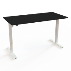 ConSet 501-47 hæve-sænke bord 160x80cm sort med hvidt stel