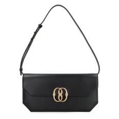 Bally, Tasker , Dame, Sort, ONE SIZE, Uld, Læder Skuldertaske med Klaplukning